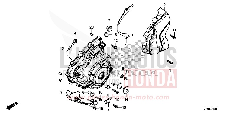 GENERATORABDECKUNG von Africa Twin MAT BALLISTIC BLACK METALLIC (NHA86) von 2019
